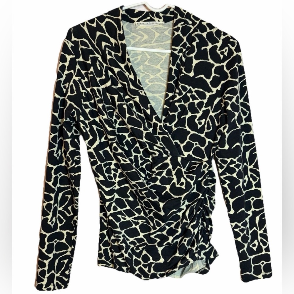 Peruvian Connection Medium Cyprus Top Ruched Long… - image 1